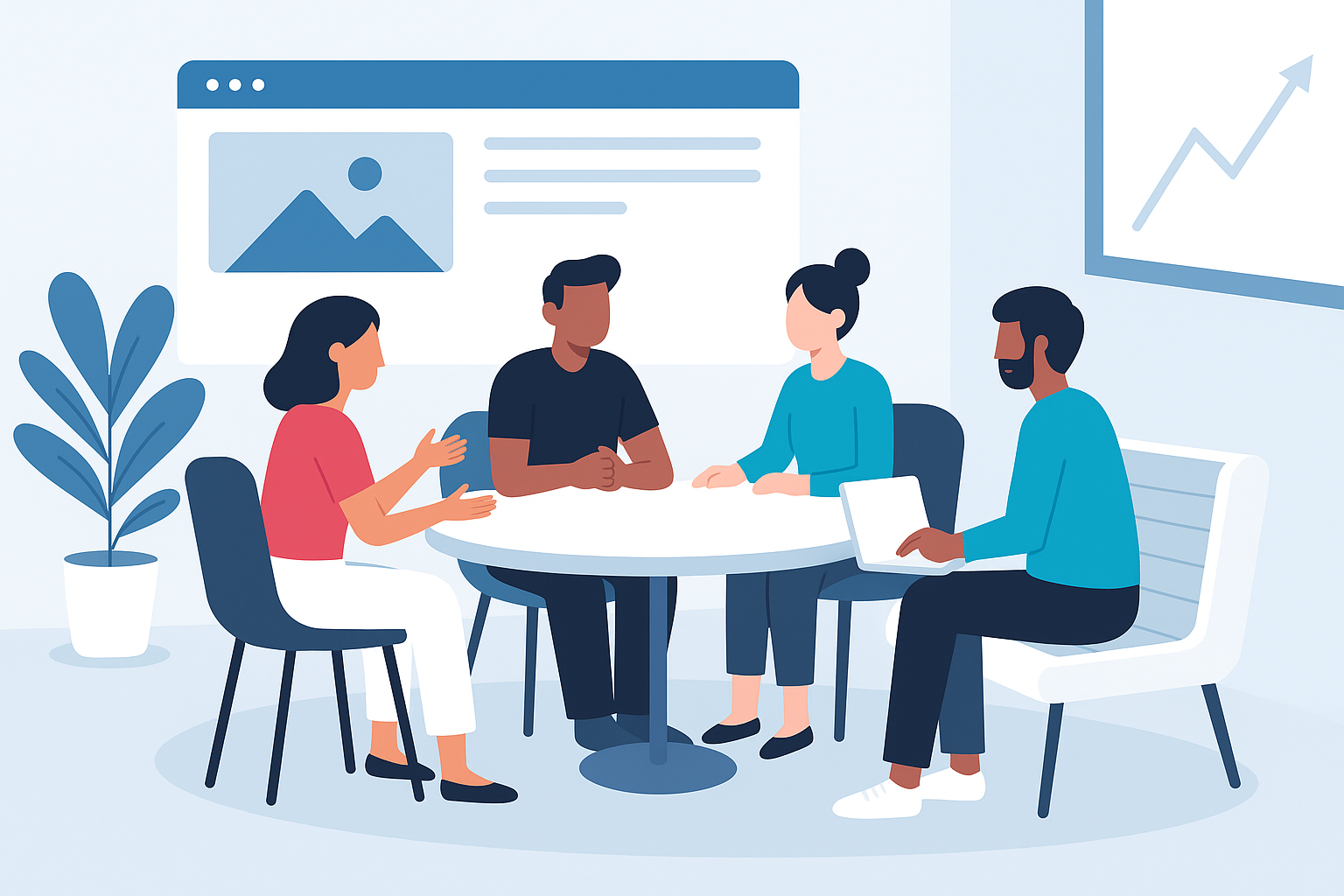 Professional team collaboration